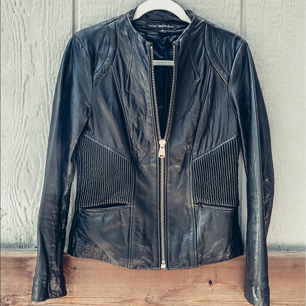 Via Spiga vintage genuine lamb leather jacket - Picture 2 of 16